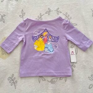 Girls Long Sleeve Disney Princess Shirt New